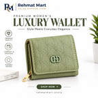Luxury Geometric Women's Short Wallet – Sage Green