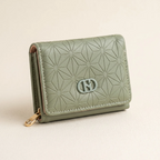Luxury Geometric Women's Short Wallet – Sage Green