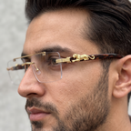 Luxury Rimless Gold Frame Eyeglasses