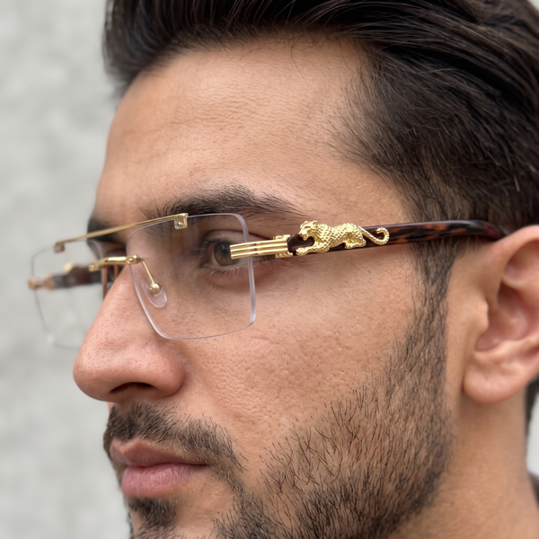 Luxury Rimless Gold Frame Eyeglasses