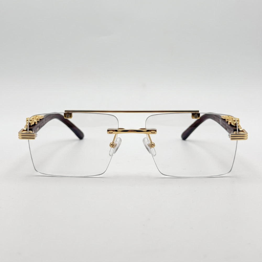 Luxury Rimless Gold Frame Eyeglasses