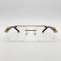 Luxury Rimless Gold Frame Eyeglasses