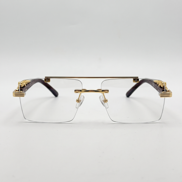 Luxury Rimless Gold Frame Eyeglasses