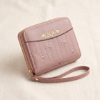 Love Heart Women's Zip Wallet – Dusty Pink