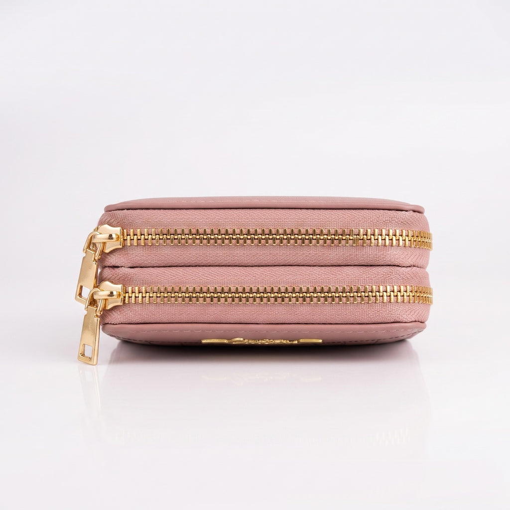 Love Heart Women's Zip Wallet – Dusty Pink