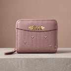 Love Heart Women's Zip Wallet – Dusty Pink